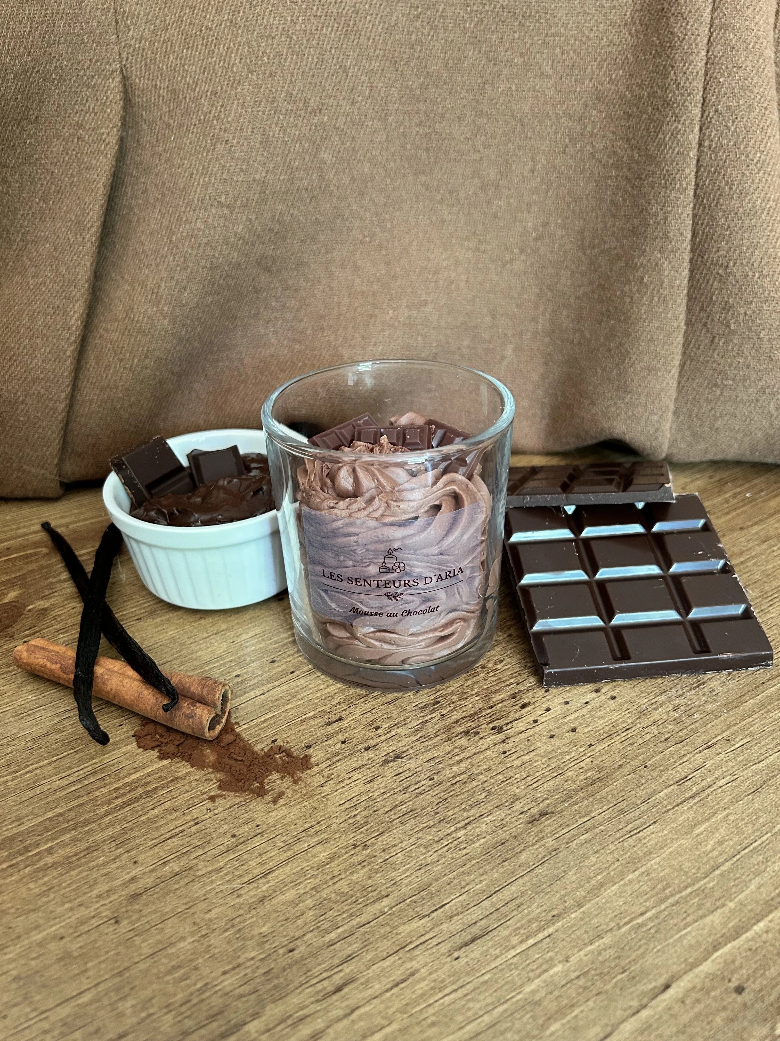 Bougie mousse au chocolat
