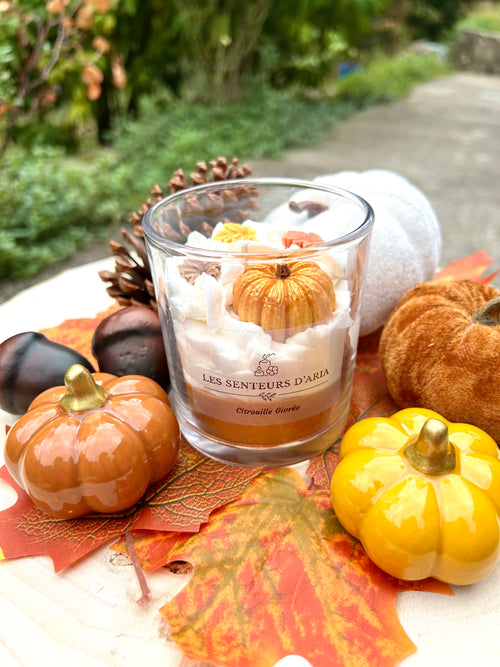 Bougie citrouille givrée